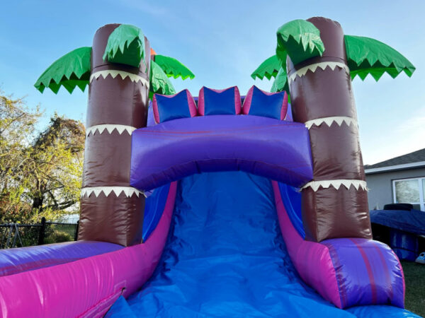 Purple Mega Tropical Combo single lane inflated pool (wet or Dry) - Image 4